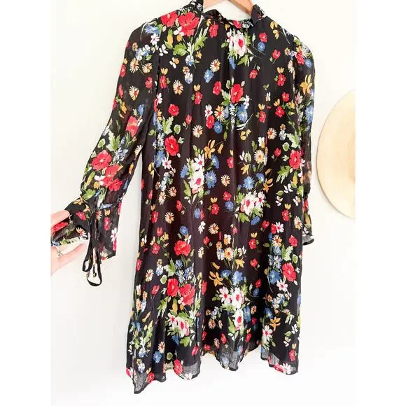 Sezane Sézane | India Dress Black Floral | Sz 36 // US Sz 4 - Picture 12 of 12